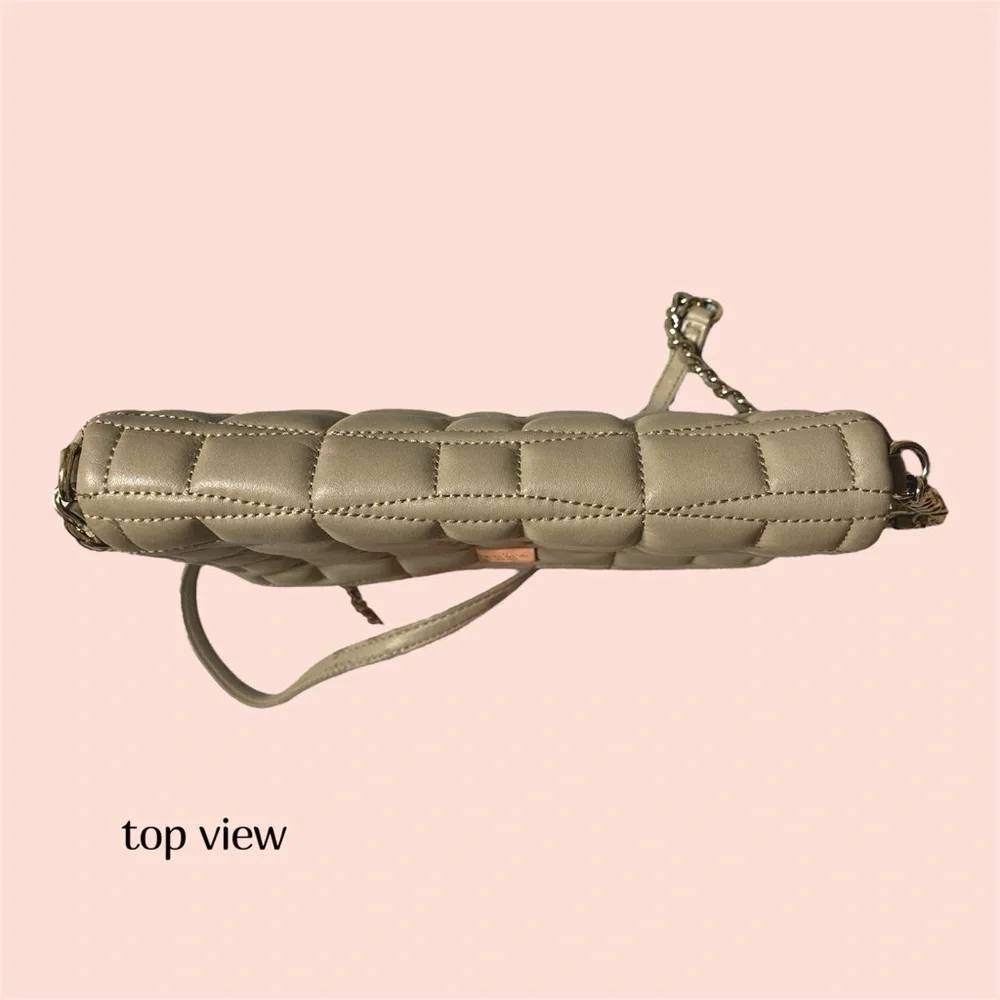 Kate Spade Quilted Bow Crossbody Purse in Taupe - Picture 8 of 9